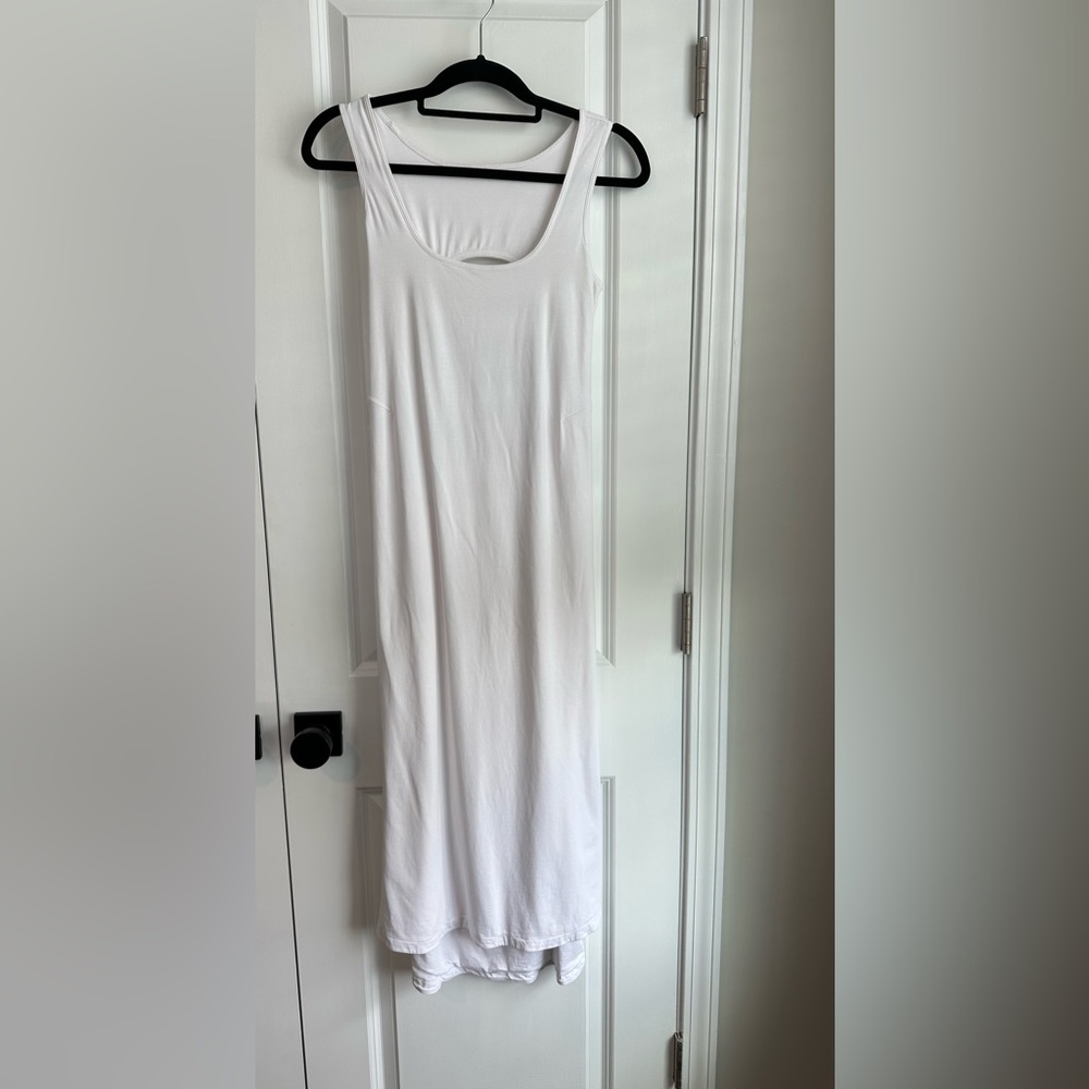 Lululemon Pima Cotton Open-Back Midi Dress White Size 6